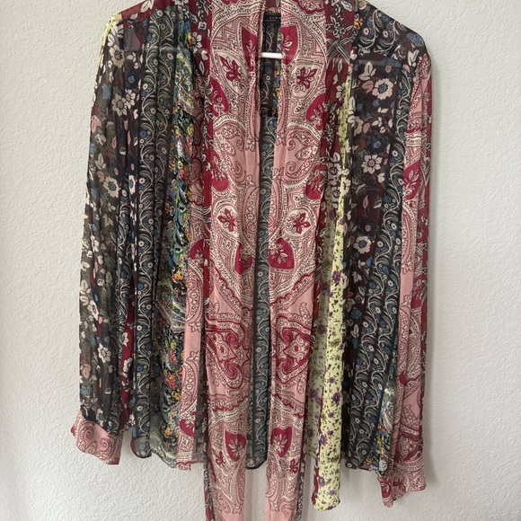 Zara bow neck chiffon blouse - Picture 2 of 4